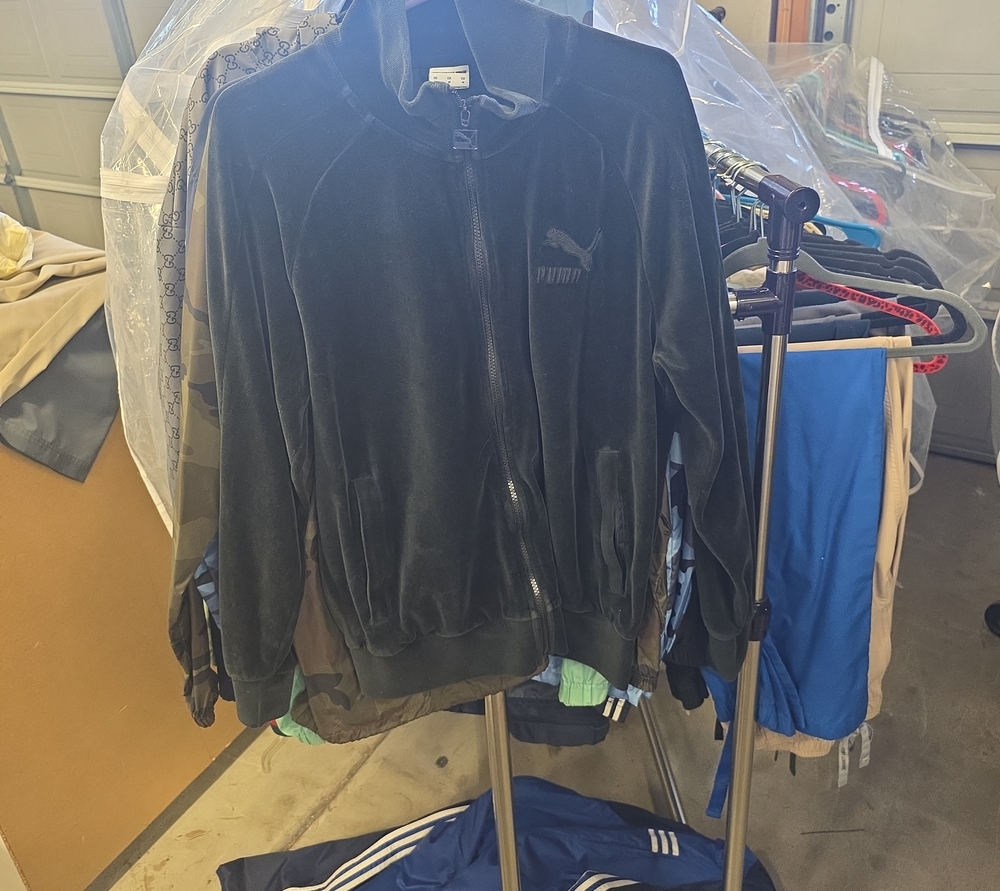 206 Collective black Velvet Full-Zip Track Jacket